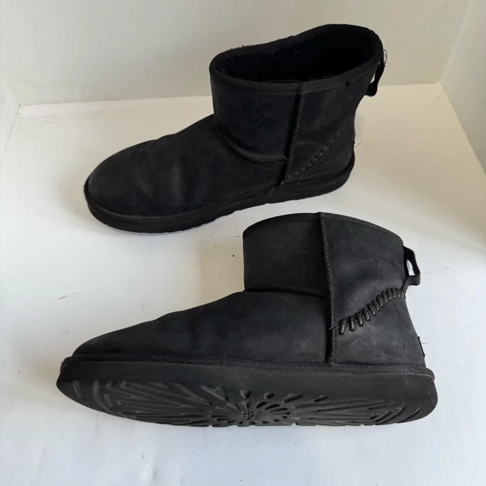 UGG Classic Mini Deco Snow Boots 'Black Grey Men’s. Size 13
